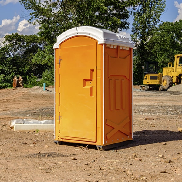 how often are the porta potties cleaned and serviced during a rental period in Girvin